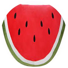 Watermelon Pillow Fluffy Wooden Bottle Opener (round) by artworkshop