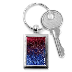 Autumn Fractal Forest Background Key Chain (rectangle) by Amaryn4rt