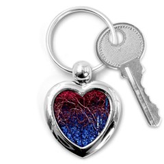 Autumn Fractal Forest Background Key Chain (heart) by Amaryn4rt