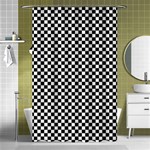 Black And White Checkerboard Background Board Checker Shower Curtain 48  x 72  (Small)  Curtain(48  X 72 ) - 42.18 x64.8  Curtain(48  X 72 )