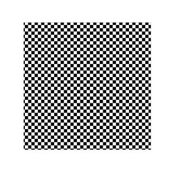 Black And White Checkerboard Background Board Checker Square Satin Scarf (30  X 30 ) by Amaryn4rt