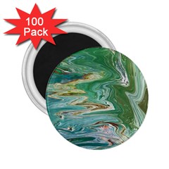 Emerald Patterns 2 25  Magnets (100 Pack)  by kaleidomarblingart