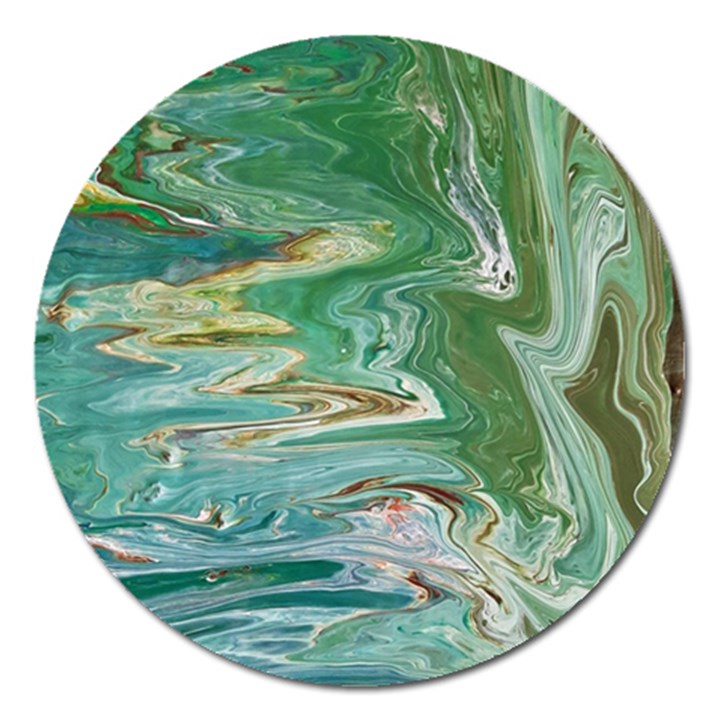 Emerald paTTERNS Magnet 5  (Round)