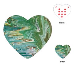 Emerald Patterns Playing Cards Single Design (heart) by kaleidomarblingart