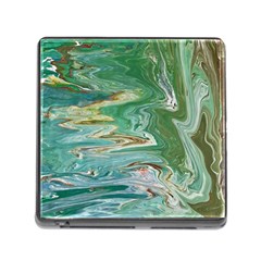 Emerald Patterns Memory Card Reader (square 5 Slot) by kaleidomarblingart