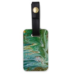 Emerald Patterns Luggage Tag (one Side) by kaleidomarblingart