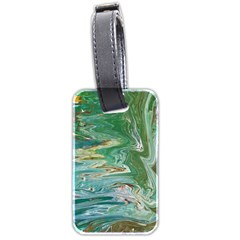 Emerald Patterns Luggage Tag (two Sides) by kaleidomarblingart