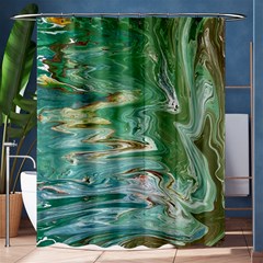 Emerald Patterns Shower Curtain 60  X 72  (medium)  by kaleidomarblingart