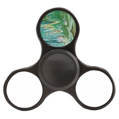 Emerald Patterns Finger Spinner by kaleidomarblingart