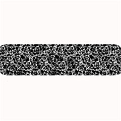 Dark Black And White Floral Pattern Large Bar Mats