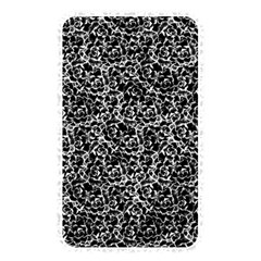 Dark Black And White Floral Pattern Memory Card Reader (rectangular) by dflcprintsclothing