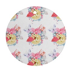 Flamingos Round Ornament (two Sides) by Sparkle