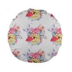 Flamingos Standard 15  Premium Round Cushions by Sparkle