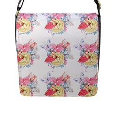 Flamingos Flap Closure Messenger Bag (l) by Sparkle