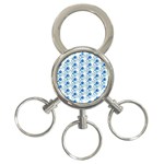 Flowers Pattern 3-Ring Key Chain Front