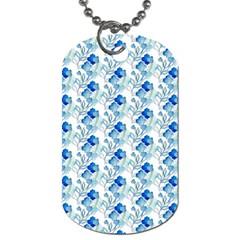 Flowers Pattern Dog Tag (two Sides) by Sparkle