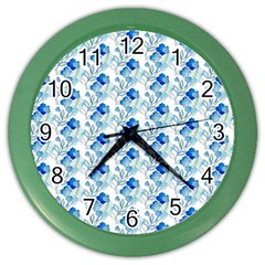 Flowers Pattern Color Wall Clock by Sparkle