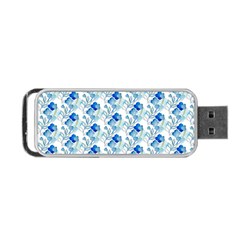 Flowers Pattern Portable Usb Flash (one Side) by Sparkle