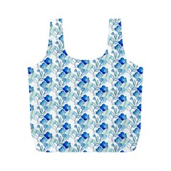 Flowers Pattern Full Print Recycle Bag (m) by Sparkle