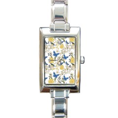 Birds Pattern Rectangle Italian Charm Watch by Sparkle