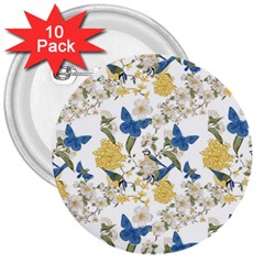 Birds Pattern 3  Buttons (10 Pack)  by Sparkle