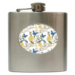 Birds Pattern Hip Flask (6 Oz)