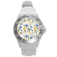 Birds Pattern Round Plastic Sport Watch (l)