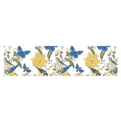 Birds Pattern Oblong Satin Scarf (16  X 60 ) by Sparkle