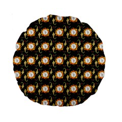 Flowers Pattern Standard 15  Premium Round Cushions by Sparkle