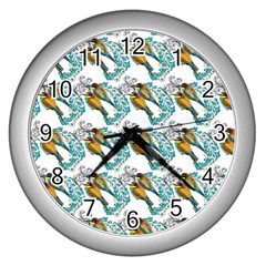 Birds Wall Clock (silver) by Sparkle