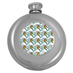 Birds Round Hip Flask (5 Oz) by Sparkle