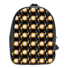 Flowers Pattern School Bag (xl) by Sparkle