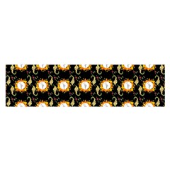 Flowers Pattern Oblong Satin Scarf (16  X 60 ) by Sparkle