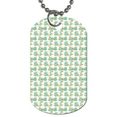 Flowers Pattern Dog Tag (two Sides) by Sparkle