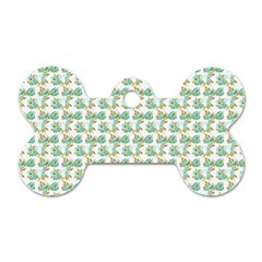 Flowers Pattern Dog Tag Bone (one Side) by Sparkle