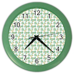 Flowers Pattern Color Wall Clock by Sparkle