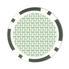 Flowers Pattern Poker Chip Card Guard (10 Pack) by Sparkle