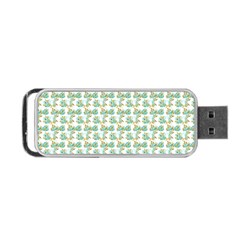 Flowers Pattern Portable Usb Flash (one Side) by Sparkle