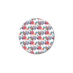 Flowers Diamonds Pattern Golf Ball Marker (4 Pack) by Sparkle