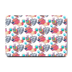 Flowers Diamonds Pattern Small Doormat  by Sparkle