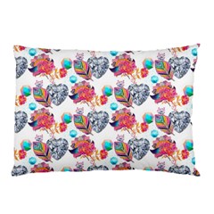 Flowers Diamonds Pattern Pillow Case (two Sides) by Sparkle