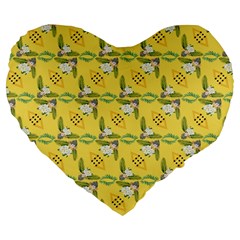 Digitalart Large 19  Premium Heart Shape Cushions by Sparkle