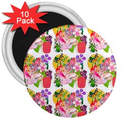 Bunch Of Flowers 3  Magnets (10 pack) 