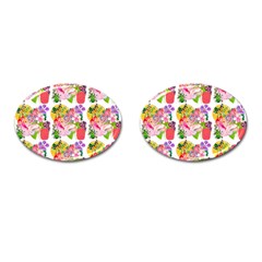 Bunch Of Flowers Cufflinks (Oval)