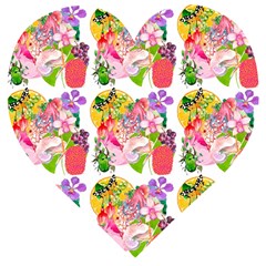 Bunch Of Flowers Wooden Puzzle Heart by Sparkle