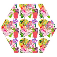 Bunch Of Flowers Wooden Puzzle Hexagon by Sparkle