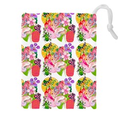 Bunch Of Flowers Drawstring Pouch (4xl) by Sparkle