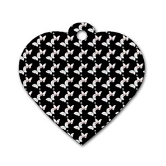 Butterfly Dog Tag Heart (two Sides) by Sparkle