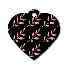 Spring Leafs Dog Tag Heart (two Sides) by Sparkle