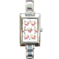 Floral Rectangle Italian Charm Watch by Sparkle